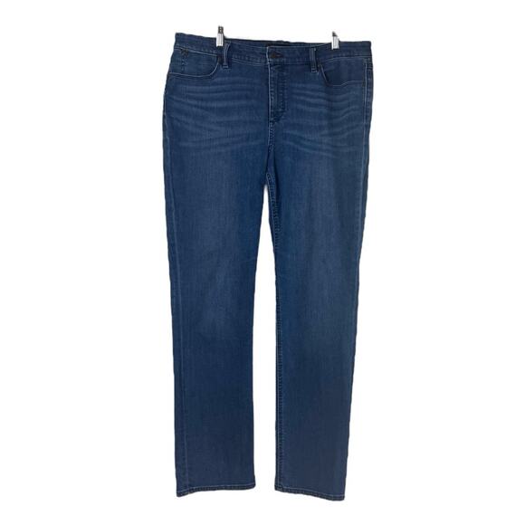 Talbots Jeans Flawless Five Pocket Straight Leg Dark Wash Women’s Plus Size 14 - Picture 2 of 9